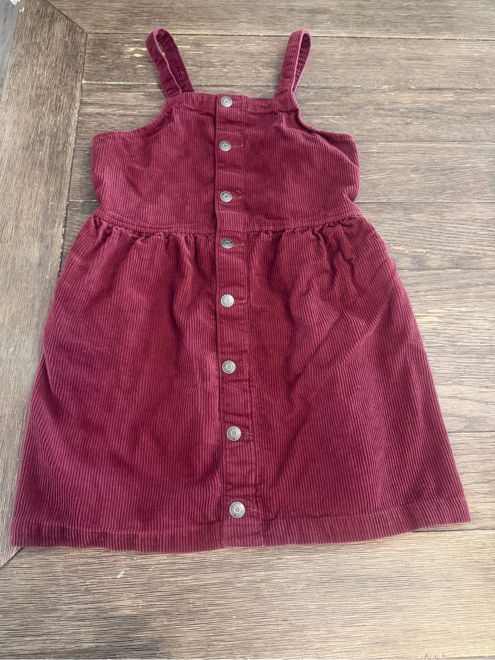 Cat & Jack Burgundy Corduroy Button-Front Sundress